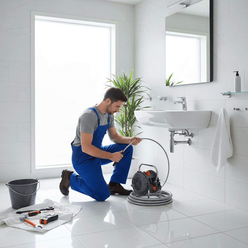 Mechanische Rohrreinigung Spirale Einsatz